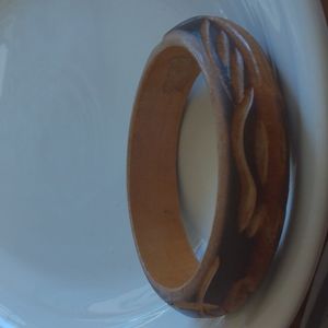 Carved wooden bangle